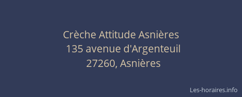 Crèche Attitude Asnières