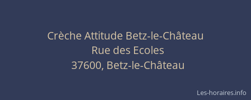 Cr&egrave;che Attitude Betz-le-Ch&acirc;teau