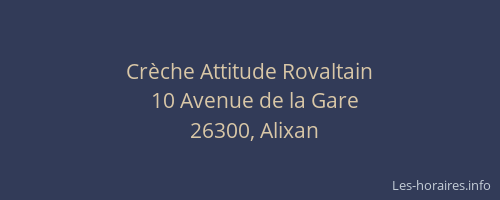 Crèche Attitude Rovaltain