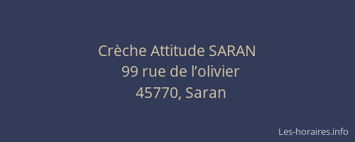 Crèche Attitude SARAN
