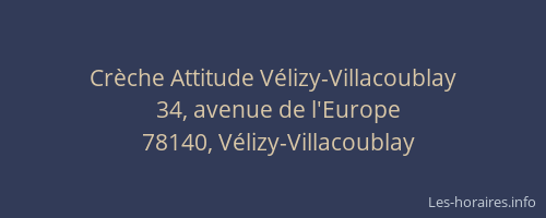 Crèche Attitude Vélizy-Villacoublay