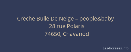 Cr&egrave;che Bulle De Neige – people&baby