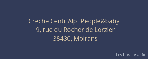 Cr&egrave;che Centr'Alp -People&baby