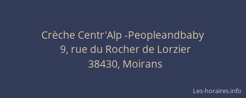 Cr&egrave;che Centr'Alp -Peopleandbaby