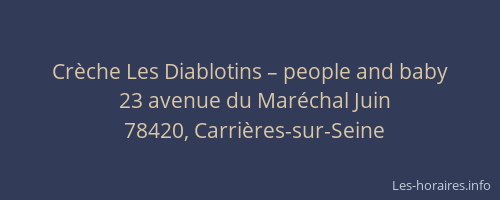 Crèche Les Diablotins – people and baby