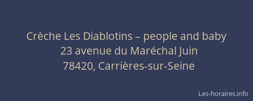 Cr&egrave;che Les Diablotins – people and baby