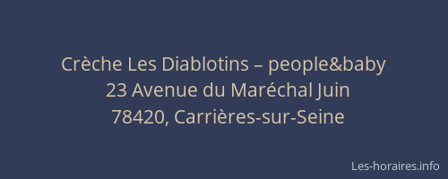 Cr&egrave;che Les Diablotins – people&baby