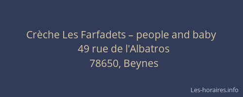 Cr&egrave;che Les Farfadets – people and baby