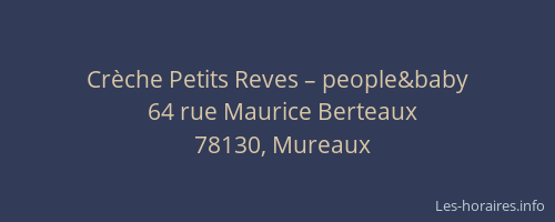 Cr&egrave;che Petits Reves – people&baby