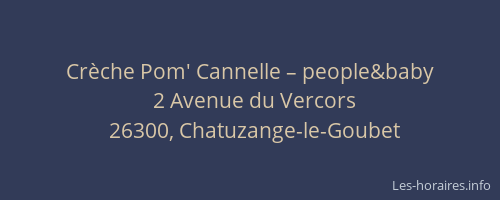 Cr&egrave;che Pom' Cannelle – people&baby