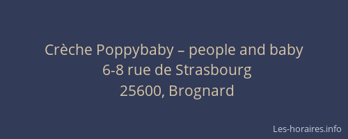 Cr&egrave;che Poppybaby – people and baby