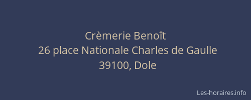 Cr&egrave;merie Beno&icirc;t