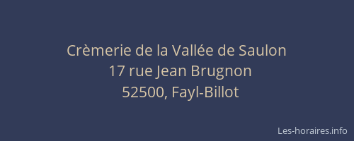 Cr&egrave;merie de la Vall&eacute;e de Saulon