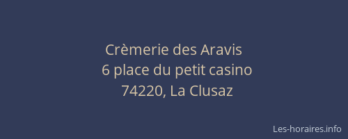 Cr&egrave;merie des Aravis