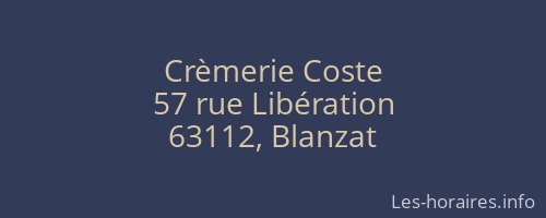 Crèmerie Coste