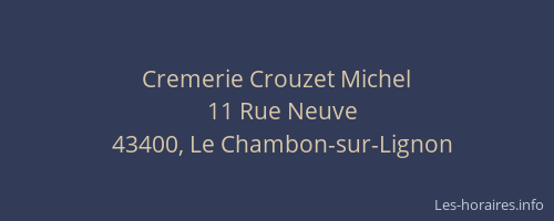 Cremerie Crouzet Michel