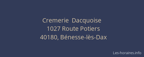 Cremerie  Dacquoise