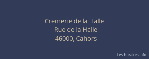 Cremerie de la Halle