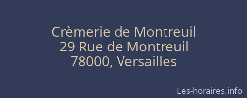 Crèmerie de Montreuil