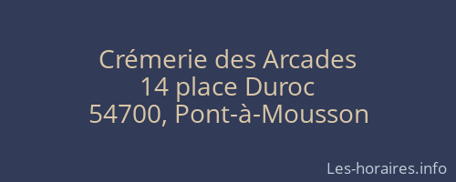 Crémerie des Arcades