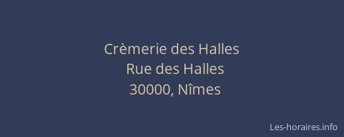 Crèmerie des Halles