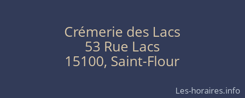 Crémerie des Lacs