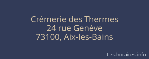 Crémerie des Thermes