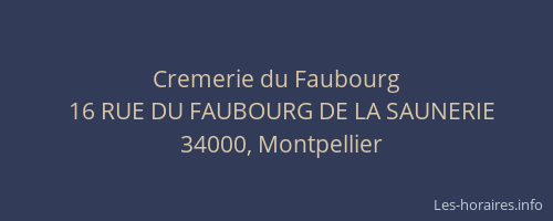 Cremerie du Faubourg