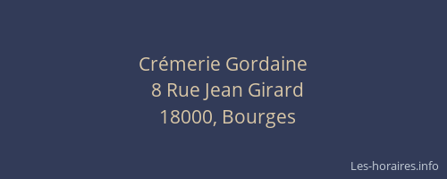 Crémerie Gordaine