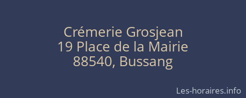 Crémerie Grosjean