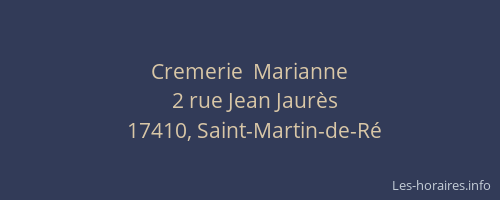 Cremerie  Marianne