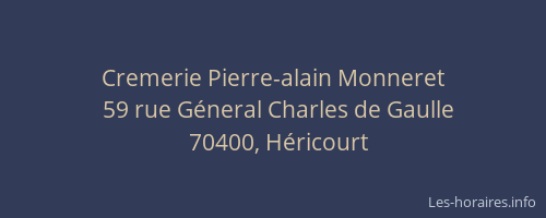 Cremerie Pierre-alain Monneret