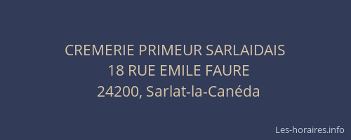 CREMERIE PRIMEUR SARLAIDAIS