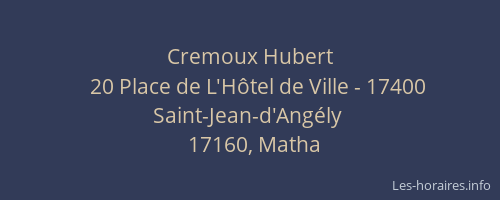 Cremoux Hubert