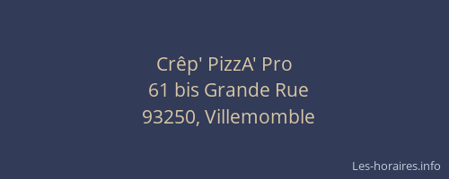 Crêp' PizzA' Pro
