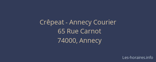 Crêpeat - Annecy Courier