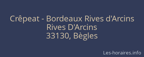 Crêpeat - Bordeaux Rives d'Arcins