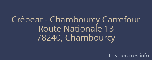 Crêpeat - Chambourcy Carrefour