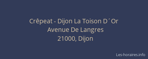 Crêpeat - Dijon La Toison D´Or