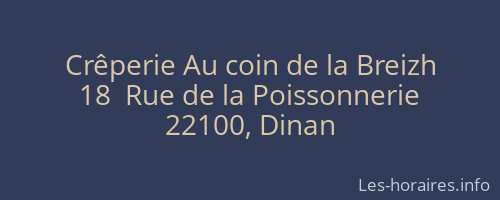Crêperie Au coin de la Breizh