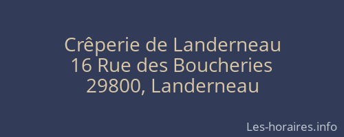 Crêperie de Landerneau