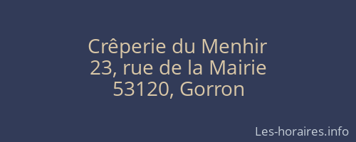 Crêperie du Menhir
