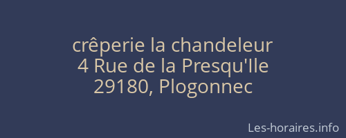 crêperie la chandeleur