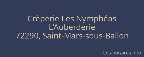Crèperie Les Nymphéas