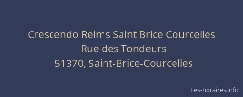Crescendo Reims Saint Brice Courcelles