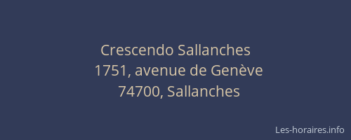 Crescendo Sallanches
