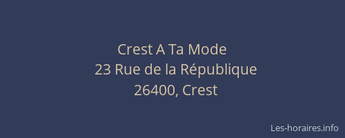 Crest A Ta Mode