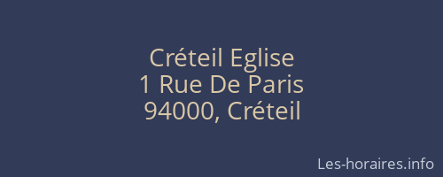 Créteil Eglise