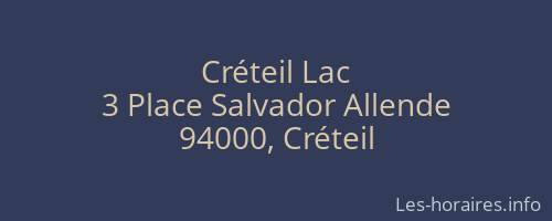 Créteil Lac