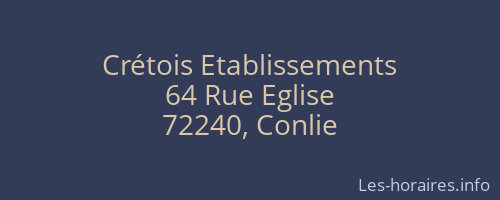 Crétois Etablissements